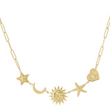 Sun Moon Star Necklace