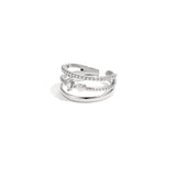 3-layer ring with stones