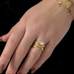 Stainless Steel Gemstone Rings lines Simple Daily Simple Series Women's jewelry