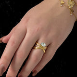 Stainless Steel Gemstone Rings lines Simple Daily Simple Series Women's jewelry