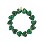 Elastic heart beaded bracelet