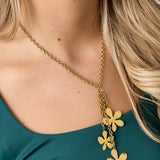 Stainless Steel Pendant necklaces Flower Casual Daily Simple Series Women's jewelry