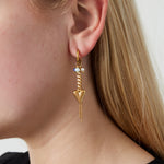 Heart drop earrings