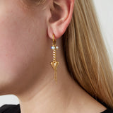 Heart drop earrings