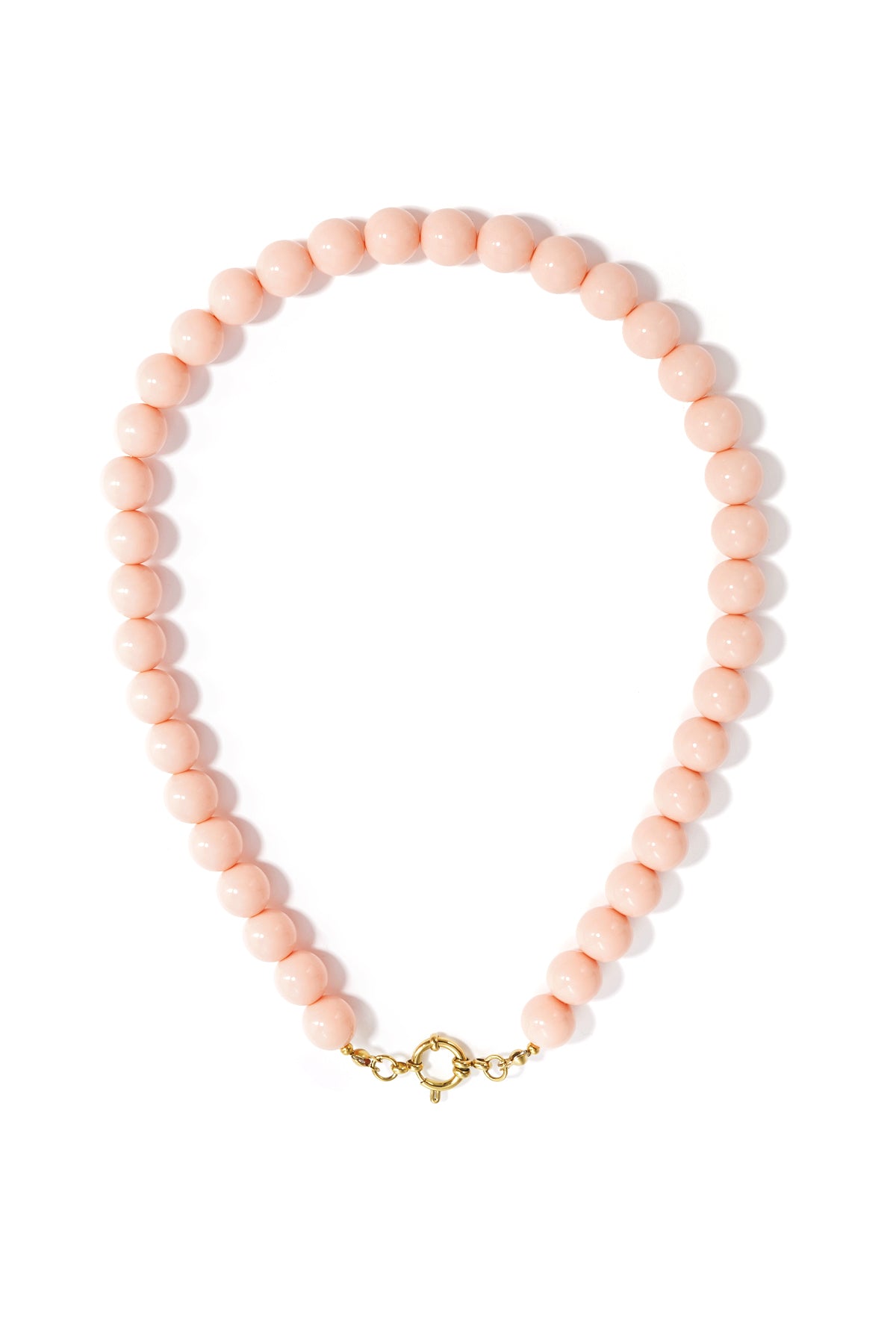 Beaded necklace with front closure - 12mm