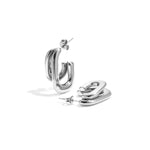 Rectangular double earrings
