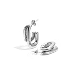 Rectangular double earrings