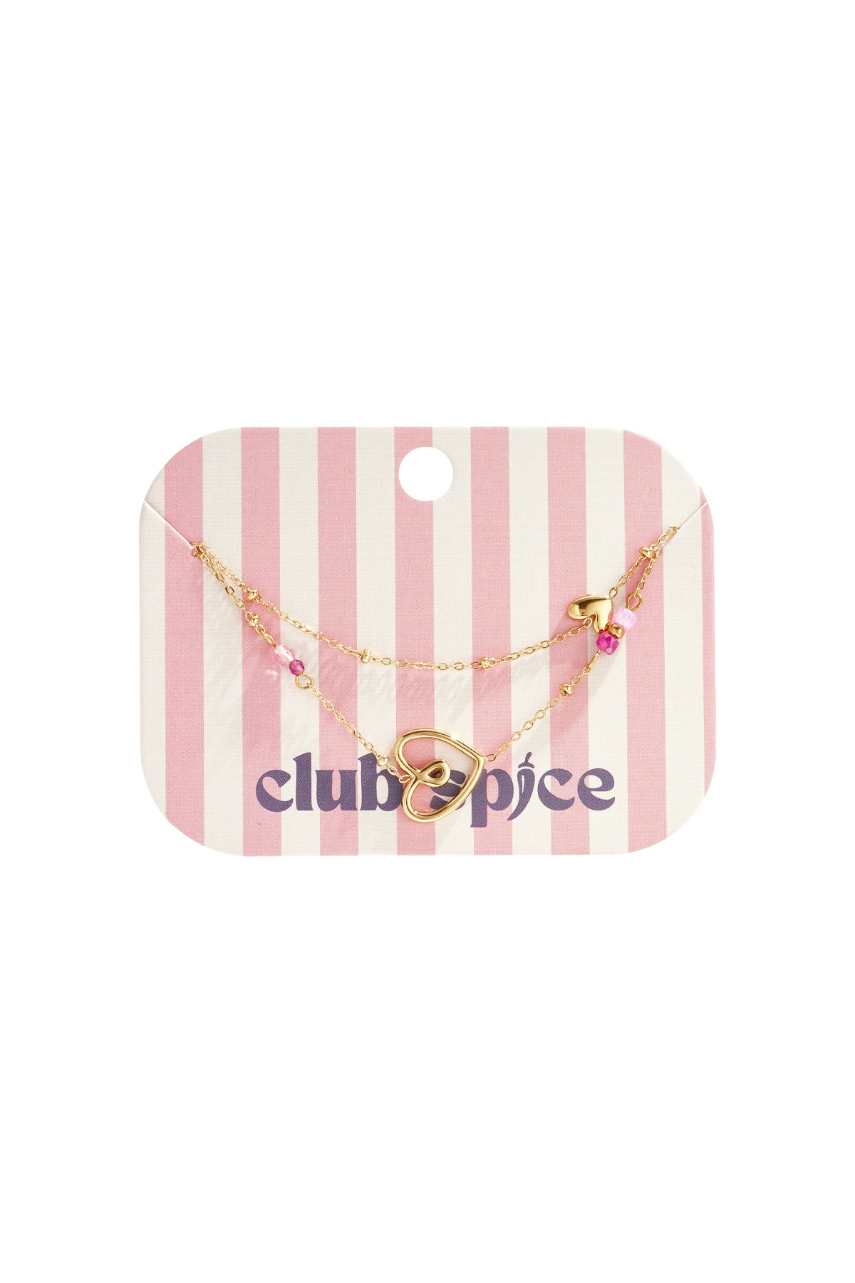 Bracelet with playful heart, beads and pearl