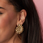 Spiral shell statement earrings