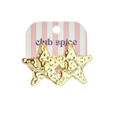 Dented star earrings