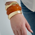 Golden curve bangle