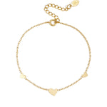 Classic bracelet with hearts - stainless steel
