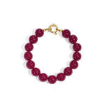 Bracelet with medium beads and front clasp-12mm