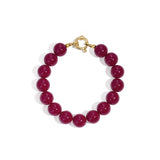 Bracelet with medium beads and front clasp-12mm