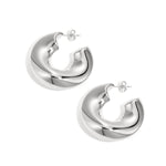 Stainless Steel Hoop Earrings circle Casual Daily Simple Series Women's jewelry