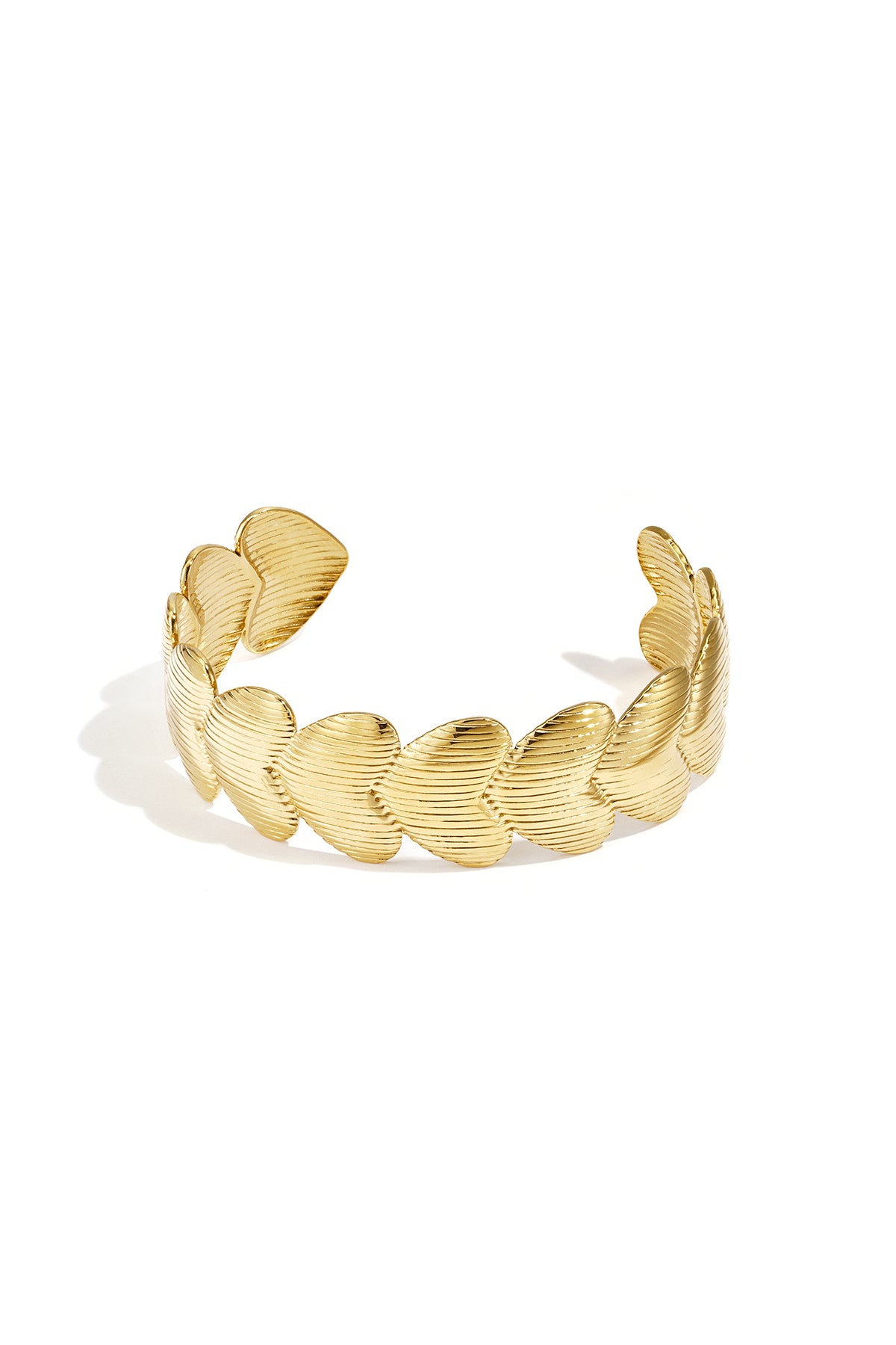 Cuff with striped hearts