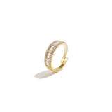 Adjustable statement ring with rhinestones