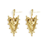 Stainless Steel Drop Earrings Heart Casual Daily Simple Series Women's jewelry