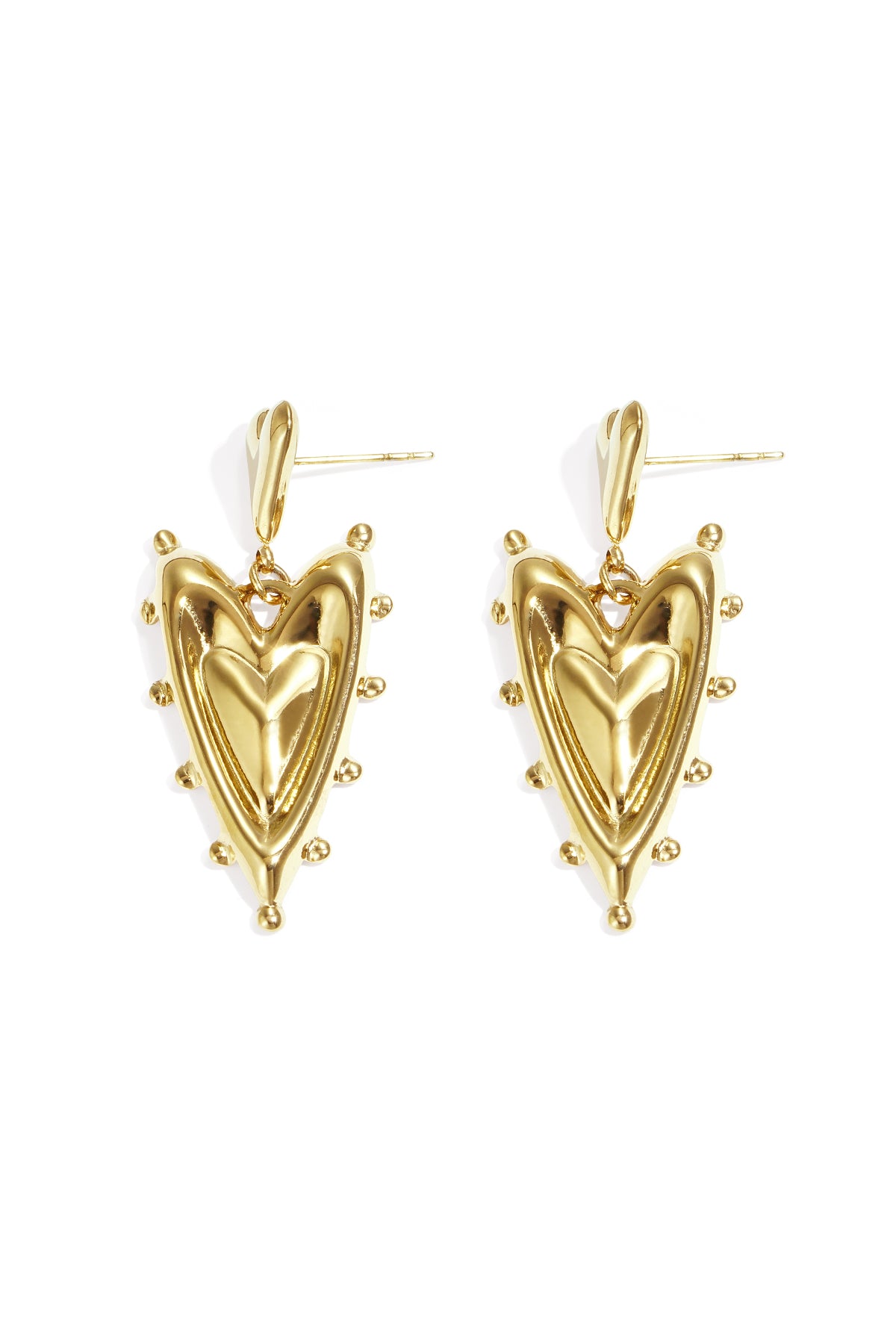 Stainless Steel Drop Earrings Heart Casual Daily Simple Series Women's jewelry