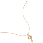 Necklace with covered snake charm