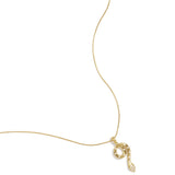 Necklace with covered snake charm