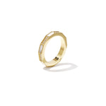 Angular ring with stones and mother-of-pearl detail
