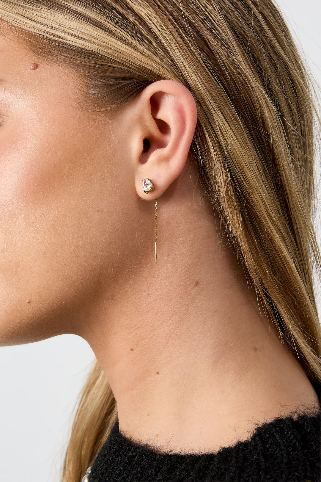Stainless Steel Dangle Earrings Chain Elegant Daily Simple Series Women's jewelry