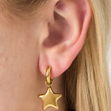 Stainless Steel Drop Earrings Star Daily Daily Simple Series Women's jewelry