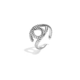 Stainless Steel Statement Rings lines Casual Daily Simple Series Women's jewelry