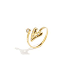 14K Gold Plated Stainless Steel Minimalist Rings Heart Casual Simple Series Women's jewelry