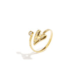 14K Gold Plated Stainless Steel Minimalist Rings Heart Casual Simple Series Women's jewelry