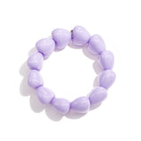 Bracelet with chunky heart beads