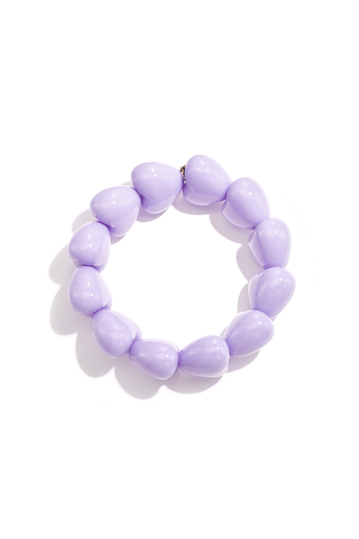 Bracelet with chunky heart beads