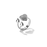Stainless Steel Statement Rings Heart Simple Daily Simple Series Women's jewelry