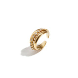 Triple ring with zirconia stones