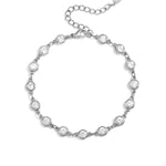 Bracelet with round cubic zirconia stones