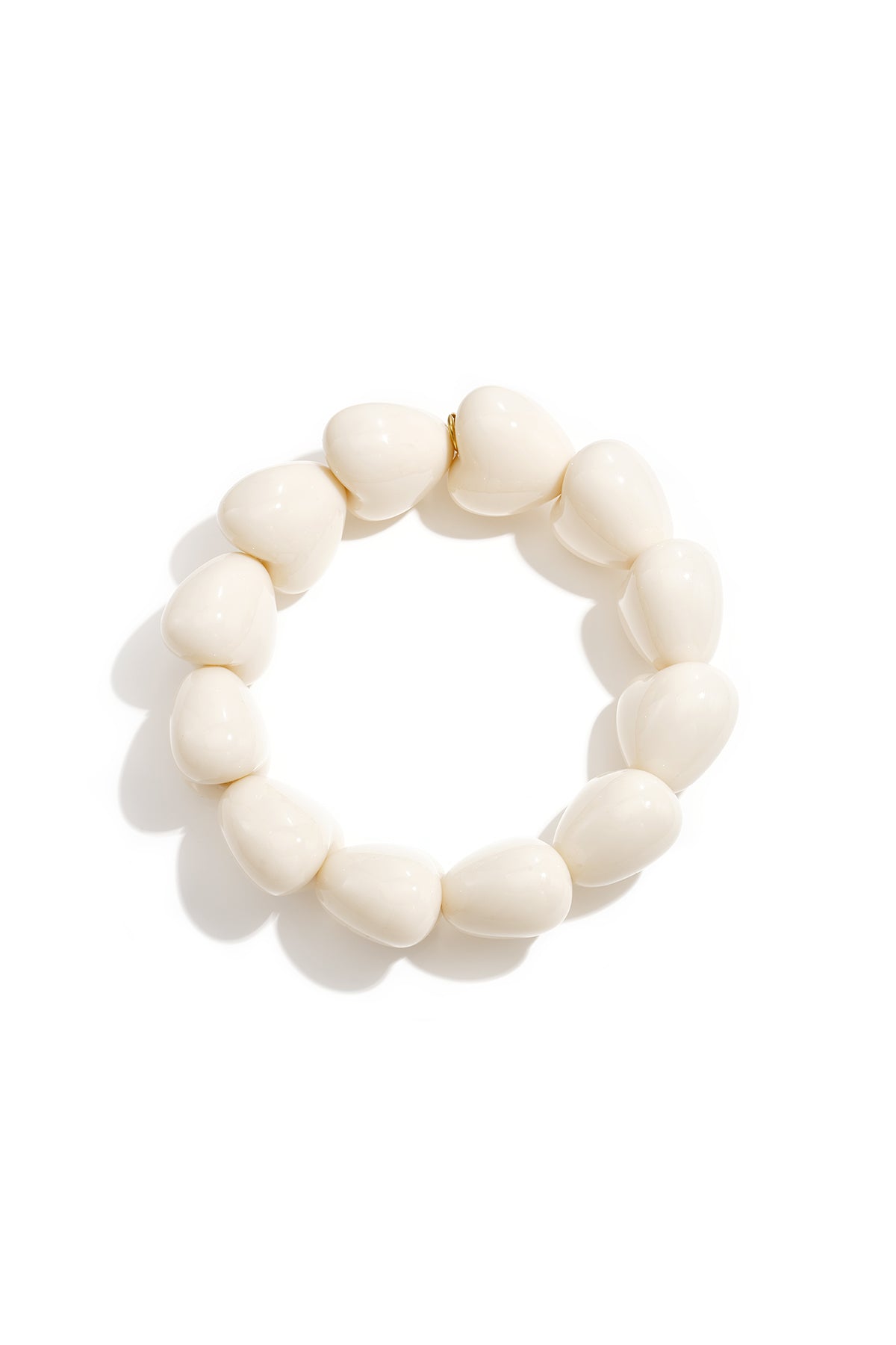 Bracelet with chunky heart beads