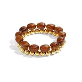 Bracelet set with asymmetrical beads