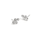 Earrings with round stones