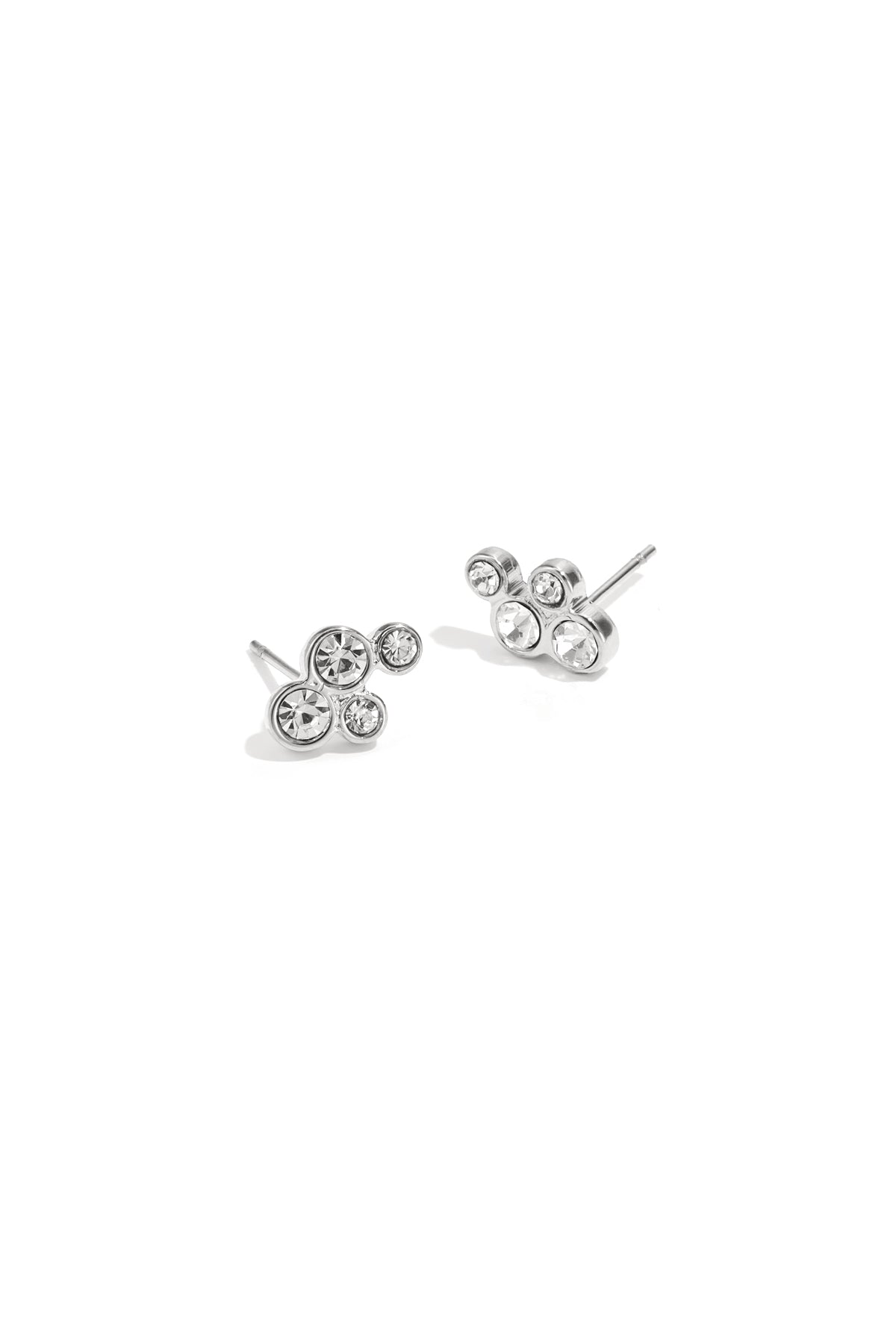 Earrings with round stones