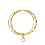 Bangles with hanging flower charm