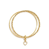 Bangles with hanging flower charm