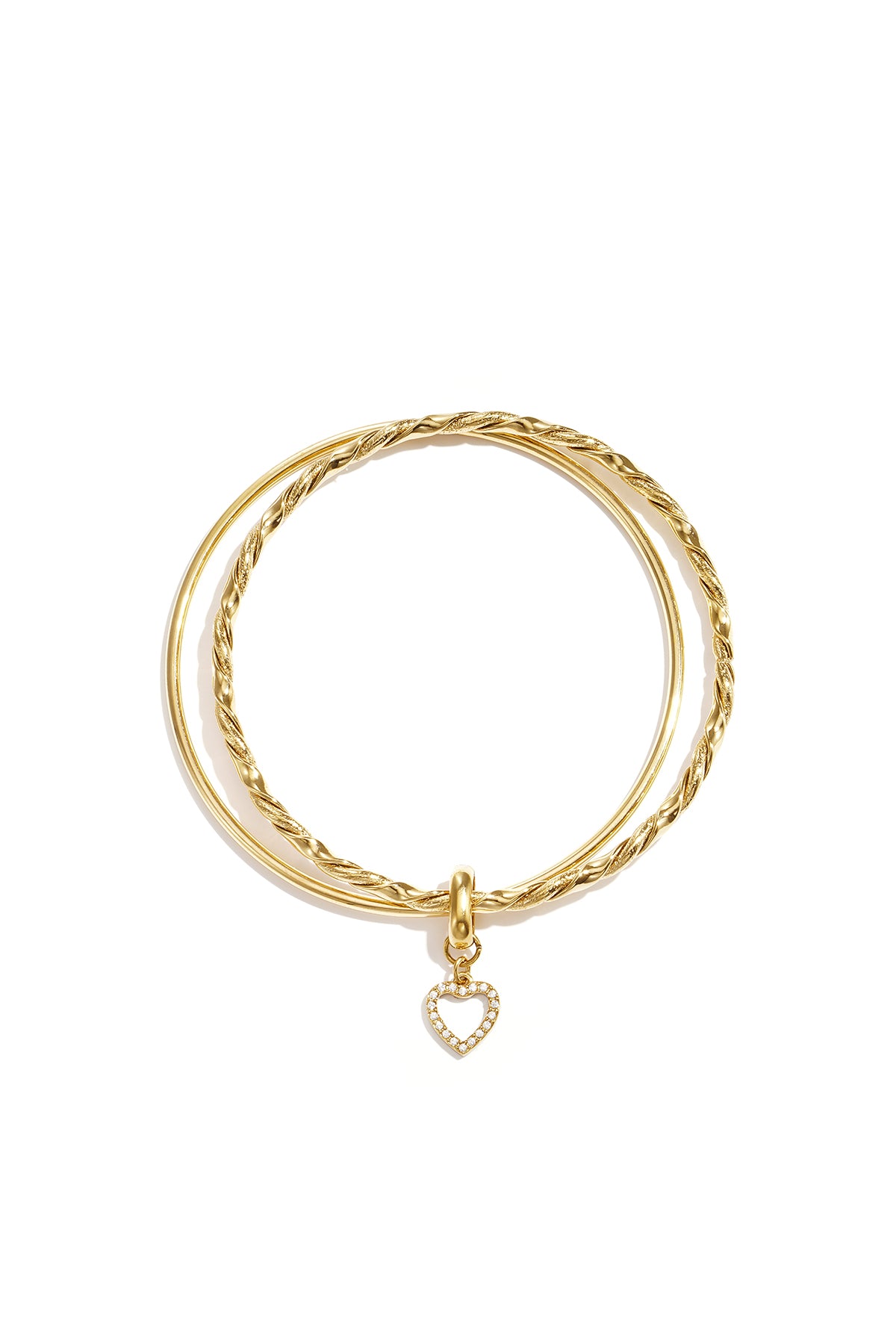 Bangles with hanging flower charm