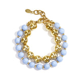 Linked bead bracelets