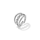 Layered ring with stones