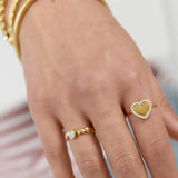 Stainless Steel Statement Rings Heart Simple Daily Simple Series Women's jewelry