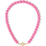 Beaded necklace with front closure - 12mm