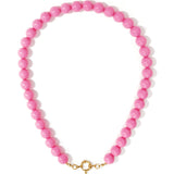 Beaded necklace with front closure - 12mm