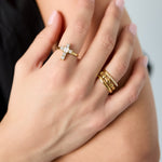 Stainless Steel Minimalist Rings Cross Simple Daily Simple Series Women's jewelry