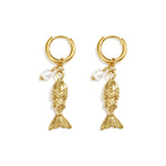 Stainless Steel Drop Earrings Fish Simple Daily Simple Series Women's jewelry